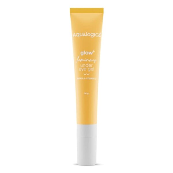 Aqualogica Glow+ Luminous Under Eye Cream for Men & Women with Papaya & Vitamin C - Under Eye Gel for Dark Circles & Puffy Eyes -20g - Fast Shipping to USA & Canada