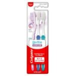 Colgate Adult Gentle Gumcare Manual Toothbrush, Cleaning For Sensitive Teeth And Gums With Silky Soft Bristles Toothbrush- 3Pcs (Buy 2 Get 1 Free),Multicolour - Fast Shipping to USA & Canada