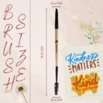 KINDED Mascara Spoolie and Angular Eyebrow Double Sided 2 in 1 Makeup Brush Professional Series for Lashes Curling with Smooth Soft Synthetic Bristles Anti Rust Aluminium Ferrule Wooden Handle Grip - Fast Shipping to USA & Canada - Image 3