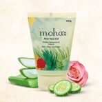moha: Aloe Vera Gel Enriched With Rose & Cucumber Pure & Natural Face Gel Helps in Healing of Skin,helps to hydrate and nourish all kinds of skin - 100 gm (Pack of 1) - Fast Shipping to USA & Canada - Image 3