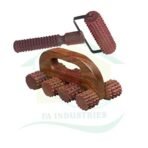 FA INDUSTRIES Wooden T-massager (8x6 In), wooden acupressure back massager back pain relief massager multi purpose body massager 8 roller (6.5x3) - Fast Shipping to USA - Image 3
