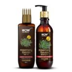 WOW Skin Science Rosemary Shampoo & Hair Oil Kit | Helps Prevent Breakage & Split Ends | Adds Shine to Dull Hair | Net Vol 450ml - Fast Shipping to USA & Canada - Image 2