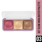 Hilary Rhoda Get Glow Highlighter Palette | Ultra Blendable & Long Lasting | Shimmer Finish & Illuminating Glow | Highly Pigmented & Easy To Blend Shades | 3 Shades in 1 Palette - 15g (Shade - 03) - Fast Shipping to USA & Canada - Image 3
