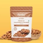 Farmley California Almonds Whole 250g | High Fiber & Protein | Premium Badam Giri | Value Pack (Pack of 1) - Fast Shipping to USA & Canada - Image 4