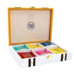Chai Craft Boxful of Joy | Wooden Gifting Box Herbal Infusion Green Tea, 6 flavors in 1 Box (30 Tea Bags) - Fast Shipping to USA & Canada