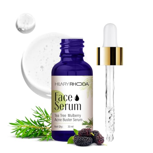 Hilary Rhoda Tea Tree Mulberry Acne Buster Serum for acne free Skin | Non-Irritating Formula | Helps Reduce Acne & Blemishes| with Goodness of Mulberry | 30 ml - Fast Shipping to USA & Canada