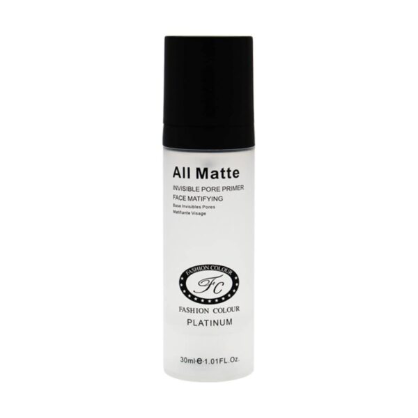 FASHION COLOUR PLATINUM All Matte Invisible Pore Primer | Oil-Free Matte Finish | Lightweight Gel Texture | Smoothens & Moisturizes Skin | All skin Types | 30ml - Fast Shipping to USA & Canada