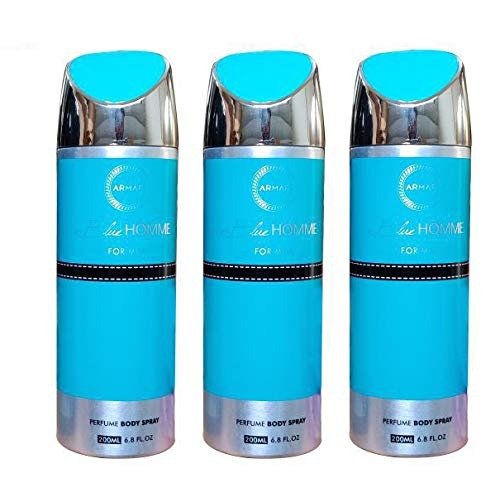 41gSCSNfmiL-1.jpg ARMAF Blue Homme Men's Perfume Body Spray 200 ML Pack of-3 - Fast Shipping to USA & Canada - Image 1