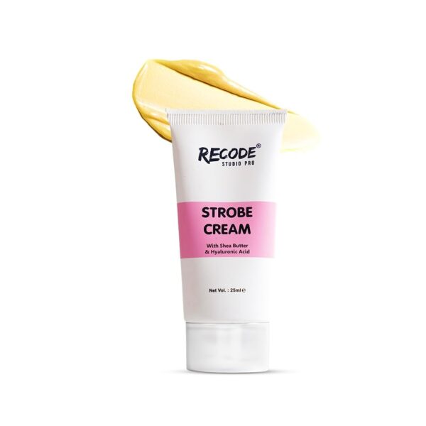 recode Strobe Natural Cream Gold 25Ml | | Primer + Highlighter + Moisturizer | Instant Illumination & Hydration With Shea Butter & Hyaluronic Extracts - Fast Shipping to USA & Canada