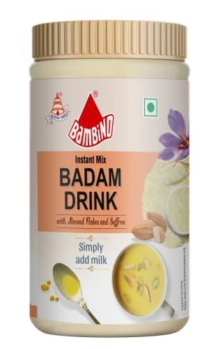 Bambino Instant Badam Drink Mix Bottle 500 Gms. - Fast Shipping to USA & Canada