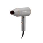 Vega Ionic 1400 Watts Hair Dryer for Men & Women with Ionic Technology & Cool Shot Button, 2 Heat/Speed Setting, Faster Drying, Foldable Hair Dryer, (VHDH-28), Grey - Fast Shipping to USA & Canada