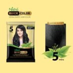 Nisha Quick Hair Color, 5 Minute Hair Color for Women & Men, Ammonia Free Henna Based Hair Colour, 100% Gray Coverage, Black Hair Dye, Natural Black Hair Color (10g Pack of 10) - Fast Shipping to USA & Canada - Image 4