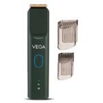 Vega Battery Powered SmartOne S3 Beard Trimmer for Men with Titanium Blade, 160 mins Runtime, IPX7 Waterproof & 40 Length Settings, Travel Lock, Travel Friendly, Green, (VHTH-36 - Fast Shipping to USA & Canada