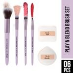 Hilary Rhoda Play n Blend Brush Set | Easy Blending For Cream, Liquid & Powder Formulation | Soft & Smart Bristles | 2 Eyeshadow Brushes | Blush & Lip Brush - Fast Shipping to USA & Canada - Image 3