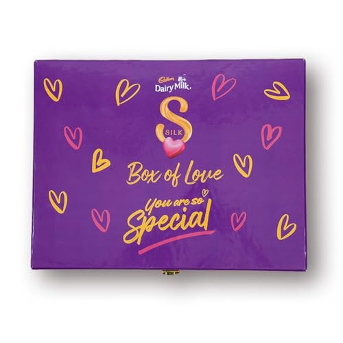 Cadbury Dairy Milk Silk Assorted Valentine's gift Chocolates Box of Love with Photo Frame, 394 g - Fast Shipping to USA & Canada