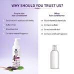 Ayouthveda Purple Rice Water & Corn Hair Conditioner | Protects & Strengthens Damaged & Frizzy Hair | With the Goodness of Betel Leaves & Guava Leaves | Adds Shine & Smoothness (Pack of 1, 200ml) - Fast Shipping to USA & Canada - Image 7