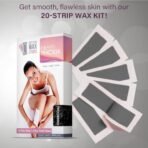 Hilary Rhoda Easy To Use Wax Strips | Gel Wax Hair Removal | Full Body Wax Strips for Arms,Legs & Body | Salon Like Results at Home Wax Strips | With 2 Finish Wipes | 20 Strips (Charcoal) - Fast Shipping to USA & Canada - Image 5