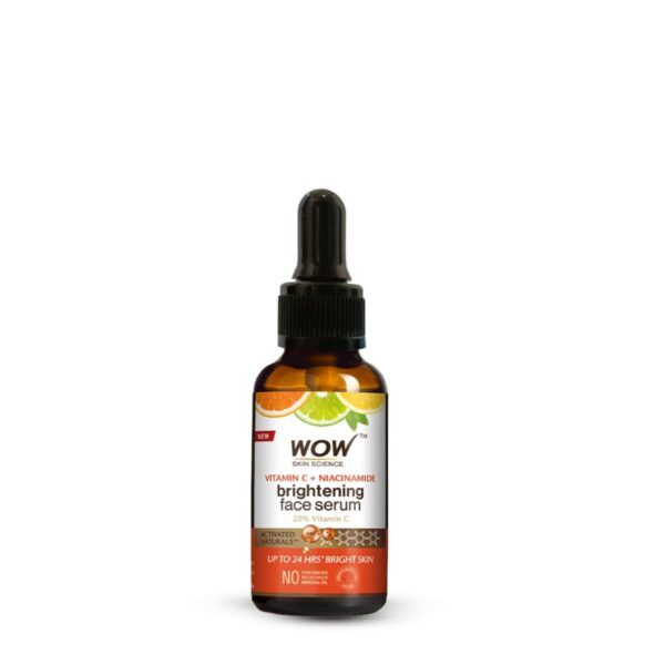 WOW Skin Science Brightening 20% Vitamin C Face Serum | Boost Collagen and Elastin for Anti aging, Skin Repair | For Dark Circles, Fine Lines | Glowing Skin | Hydrates | 30 ml - Fast Shipping to USA & Canada