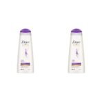 Dove Daily Shine Shampoo 340 ml|| For Dry and Damaged Hair|| Strengthening Shampoo Gives Smooth and Strong Hair - Mild Daily Shampoo for Men & Women (Pack of 2) - Fast Shipping to USA & Canada