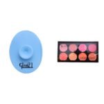 Glam 21 Silicone Face Cleanser Scrubber (Small) Blush Highlighter Palette Silky pigments for long lasting shimmer look suitable for all skin tone 24 gm - Ralph-04 - Fast Shipping to USA & Canada