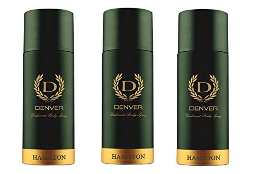 Denver Hamilton Deodorant Body Spray for Men, 165ml (Pack of 3)