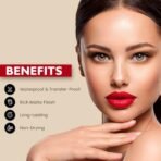 Fashion Colour Lip Super Stay | Non Transferable Lipstick Waterproof | Lipsticks For Women Waterproof | 12-Hour Stay | Matte Finish | Long-Lasting | Highly Pigmented | Bold Colours Shade-47 (Chestnut) - Fast Shipping to USA & Canada - Image 4