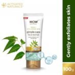 WOW Skin Science Neem & Hyaluronic Acid Pimple Care Face Scrub | Anti-Bacterial | Unclogs Pores | Removes Impurities | Improves Skin Elasticity | Hydrates Skin | 100gms - Fast Shipping to USA & Canada - Image 3