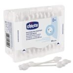 Chicco Cotton Buds with Eardrum Protection, 60 Pieces | For Baby Ear Cleaning | Made Of Paper Stem | Safe and Hygienic | Biodegredable - Image 2