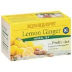 Bigelow Tea Lemon Ginger Plus Probiotics Herbal Tea With Freshness & Aroma Caffeine Free 18 Tea Bags Net Wt 1.31oz (37gm) - Fast Shipping to USA & Canada - Image 2
