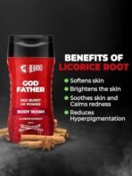 Beardo GodFather Body Wash 200ml, Solid Perfume 10g & Perfume 50ml - Set of 3, Grooming Essentials for Men | Powerful and Energising Bodywash for Men | Perfume for Men | Refreshing Cleanse & Long-Lasting Fragrance - Fast Shipping to USA & Canada - Image 4