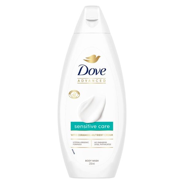 Dove Advanced Sensitive Care Bodywash| Ceramide Nutrient Cream| 250 ml Hypoallergenic Bodywash - Fast Shipping to USA & Canada