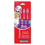 Colgate Kids Barbie Manual Toothbrush, Extra Soft With Tongue Cleaner, Kids Toothbrush Ideal For 5+ Years Kids, Multi Colour(Combo Pack Offer Of 3) - Fast Shipping to USA & Canada