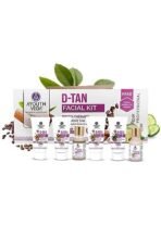 Ayouthveda D-TAN Six Steps Facial Kit for Tan Removal | D Tan Skincare Essentials For Clear Skin | Hydrates Skin With Cucumber, Aloe Vera & Green Tea | Remove Blemishes & Dark Spots (Pack of 1; 230g) - Fast Shipping to USA & Canada - Image 2
