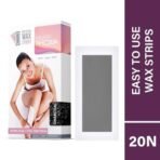 Hilary Rhoda Easy To Use Wax Strips | Gel Wax Hair Removal | Full Body Wax Strips for Arms,Legs & Body | Salon Like Results at Home Wax Strips | With 2 Finish Wipes | 20 Strips (Charcoal) - Fast Shipping to USA & Canada - Image 7