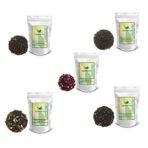 Siyacha Tea Vibrant Green Tea Sampler |5 Assorted Organic Green Tea -Variety Pack| Ginger Lemon, Mint, Earl Grey, Tulsi, Rose Chai I 20 Grams Each|100g - Fast Shipping to USA & Canada - Image 2