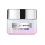 L'Oreal Paris Glycolic Bright Glowing Night Cream, Overnight Brightening Cream, Glycolic Acid in Gel-Like Cream Texture, that Visbily Minimizes Spots & Reveals Glowing skin, 50ml - Fast Shipping to USA & Canada