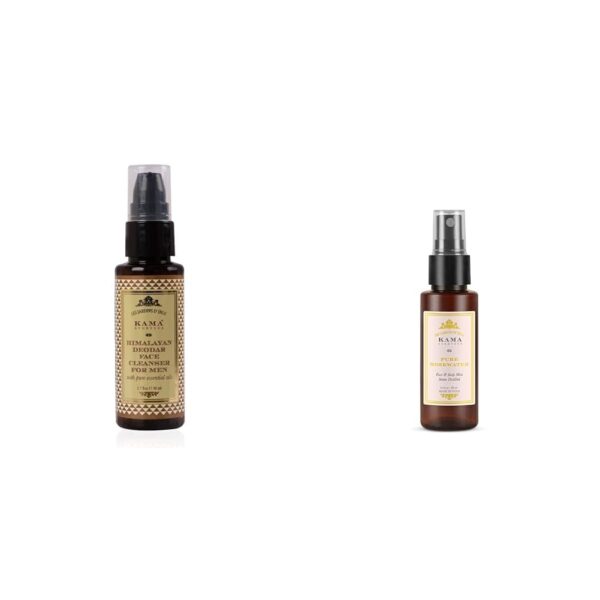 Kama Ayurveda Himalayan Deodar Face Cleanser - 50 ML & Kama Ayurveda Pure Rose, Pack of 50ml liquid - Fast Shipping to USA & Canada