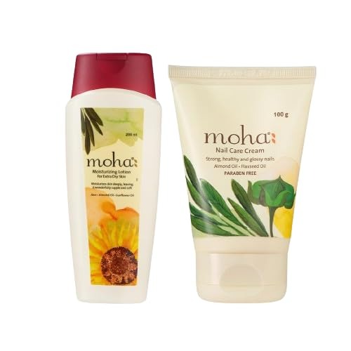 Moha Moisture Lotion 200 ml & Nail Cream 100Gm | 48H Moisturization | Refreshing Hydration | Non Sticky Feel For Men & Women - Fast Shipping to USA & Canada