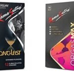 Kamasutra Orgamax & Longlast Condom Combo- 24 Condoms Condom (Set of 2, 12 Each, 24 Sheets) - Fast Shipping to USA
