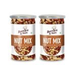 Berries And Nuts International Nuts Mix | Pecan, Brazil, Hazel, Macadamia, Almonds, Pista, Walnuts | 400 Grams | 2 Bottles Of 200 Grams, Dry Fruit - Fast Shipping to USA & Canada - Image 2