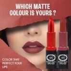 FASHION COLOUR Fabulous Satin Matte | Long Stay Upto 6 Hrs | Waterproof | Smudge Proof and Lipstick for Women | Single Swipe Application | Matte Finish | 4g | Garnet - Fast Shipping to USA & Canada - Image 6