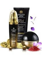 Ayouthveda Sparkling Gold Gift Pack | Sparkling Gold Face Wash, Sparkling Gold Night Cream & Sparkling Gold Day Cream | for Glowing, Even Toned & Healthy Skin | Daily Skincare Routine (Pack of 3) | Valentine Giftset - Fast Shipping to USA & Canada - Image 2