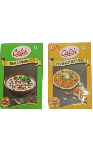 CATCH RAITA MASALA 100GM, CATCH PAV BHAJI MASALA 100GM (PACK OF 2) - Fast Shipping to USA & Canada