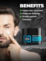 Beardo Daily Defence Face Cream for Men, 50g |Water-based Fast Absorbing Ultralight Moisturizer for face with Niacinamide & Vitamin E | Shield against Pollution - Fast Shipping to USA & Canada - Image 5