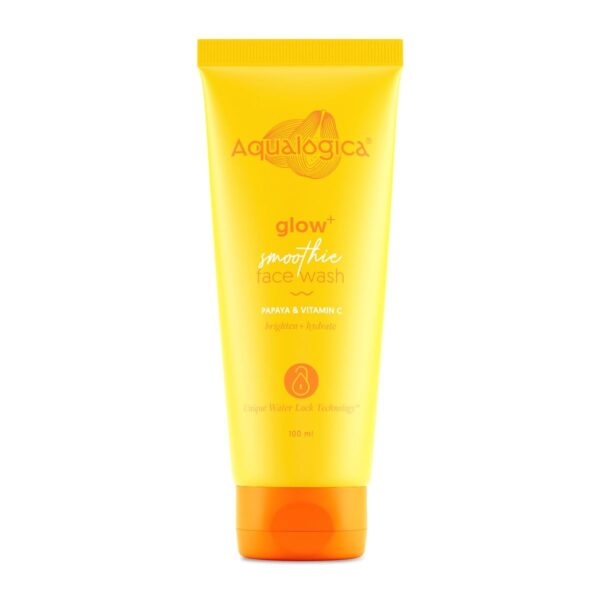 Aqualogica Glow+ Smoothie Face Wash with Vitamin C, Hyaluronic Acid & Papaya for Tan Removal -For Men & Women | Glowing, Oily, Dry & Sensitive Skin -100ml - Fast Shipping to USA & Canada