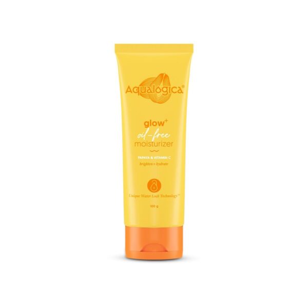 Aqualogica Glow+ Oil-Free Moisturizer with Papaya & Vitamin C| Moisturizes to Enhance Glow & Texture | Controls Excess Oil | 100g - Fast Shipping to USA & Canada