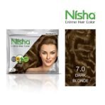 Nisha Cream Hair Color Rich Bright Long Lasting Hair Colouring For Ultra Soft Deep Shine 100% Grey Coverage Conditioning With Natural Herbs Dark Blonde (Pack of 6) - Fast Shipping to USA & Canada - Image 3