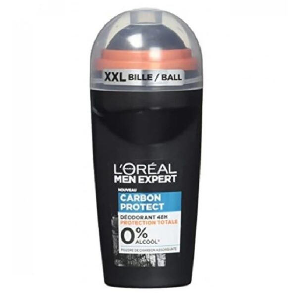 L'Oreal Paris Men Expert Fragrance Roll on | Anti Odor ) XXL Ball | 50ml (Carbon Protect) - Fast Shipping to USA & Canada