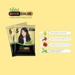Nisha Quick Hair Color, 5 Minute Hair Color for Women & Men, Ammonia Free Henna Based Hair Colour, 100% Gray Coverage, Black Hair Dye, Natural Black Hair Color (10g Pack of 10) - Fast Shipping to USA & Canada - Image 5