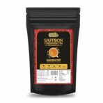 Golden Tips Saffron(Kesar) Cardamom (Elaichi) Exotic Indian Masala Chai CTC Black Tea (40 Cups), 100 g - Fast Shipping to USA & Canada - Image 2
